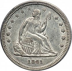 quarter 1841 Large Obverse coin