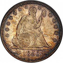 quarter 1853 Large Obverse coin