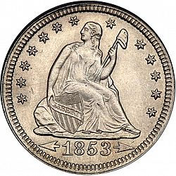 quarter 1853 Large Obverse coin