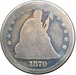 quarter 1870 Large Obverse coin