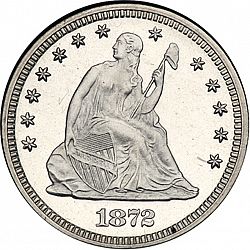 quarter 1872 Large Obverse coin