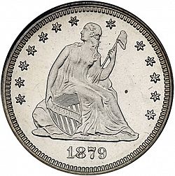 quarter 1879 Large Obverse coin