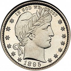 quarter 1895 Large Obverse coin