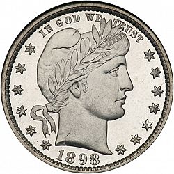 quarter 1898 Large Obverse coin