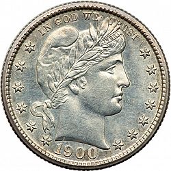 quarter 1900 Large Obverse coin