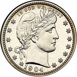 quarter 1904 Large Obverse coin