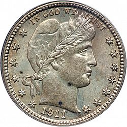 quarter 1911 Large Obverse coin