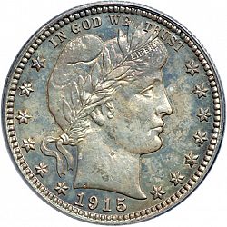 quarter 1915 Large Obverse coin