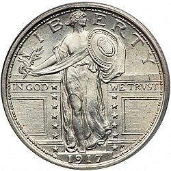 quarter 1917 Large Obverse coin