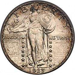 quarter 1923 Large Obverse coin
