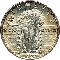quarter 1924 Large Obverse coin