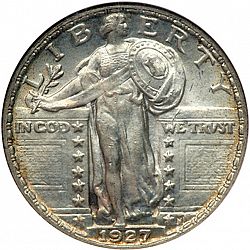 quarter 1927 Large Obverse coin