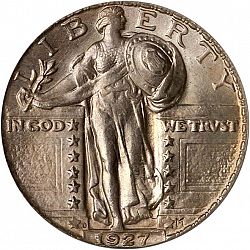 quarter 1927 Large Obverse coin