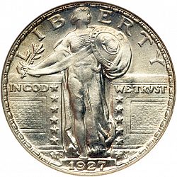 quarter 1927 Large Obverse coin