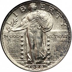 quarter 1928 Large Obverse coin