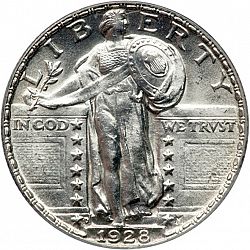 quarter 1928 Large Obverse coin