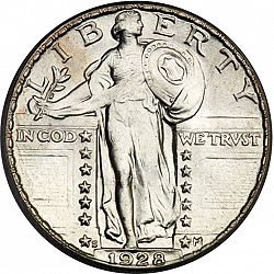 quarter 1928 Large Obverse coin