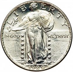 quarter 1929 Large Obverse coin