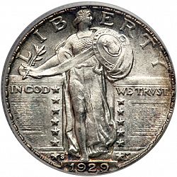quarter 1929 Large Obverse coin