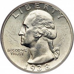 quarter 1938 Large Obverse coin