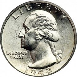quarter 1943 Large Obverse coin