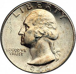 quarter 1946 Large Obverse coin