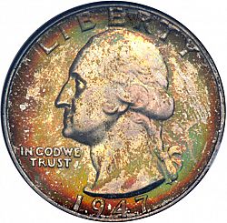 quarter 1947 Large Obverse coin