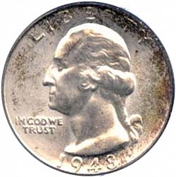 quarter 1948 Large Obverse coin