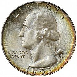 quarter 1952 Large Obverse coin