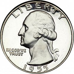 quarter 1955 Large Obverse coin