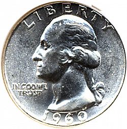 quarter 1960 Large Obverse coin