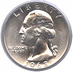 quarter 1963 Large Obverse coin
