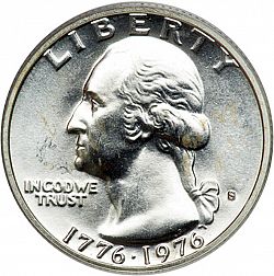 quarter 1976 Large Obverse coin