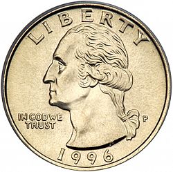 quarter 1996 Large Obverse coin