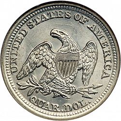 quarter 1854 Large Reverse coin