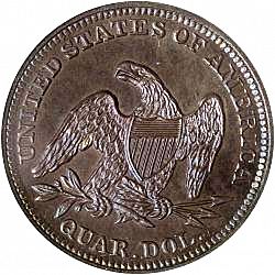quarter 1855 Large Reverse coin