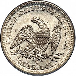 quarter 1855 Large Reverse coin