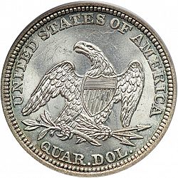 quarter 1857 Large Reverse coin