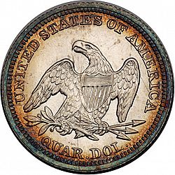 quarter 1858 Large Reverse coin