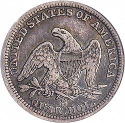 quarter 1858 Large Reverse coin