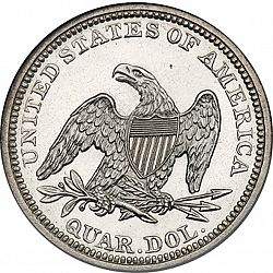 quarter 1860 Large Reverse coin