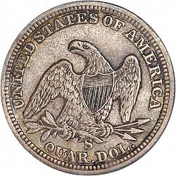 quarter 1861 Large Reverse coin