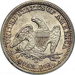 quarter 1862 Large Reverse coin