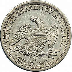 quarter 1865 Large Reverse coin