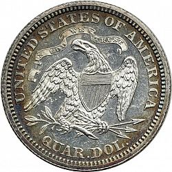 quarter 1867 Large Reverse coin