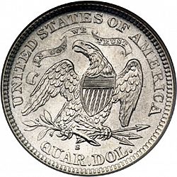 quarter 1869 Large Reverse coin