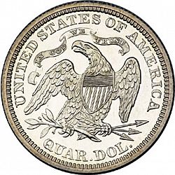 quarter 1870 Large Reverse coin