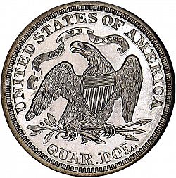 quarter 1871 Large Reverse coin