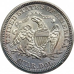 quarter 1874 Large Reverse coin