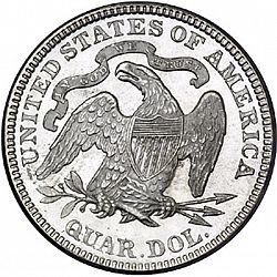 quarter 1877 Large Reverse coin